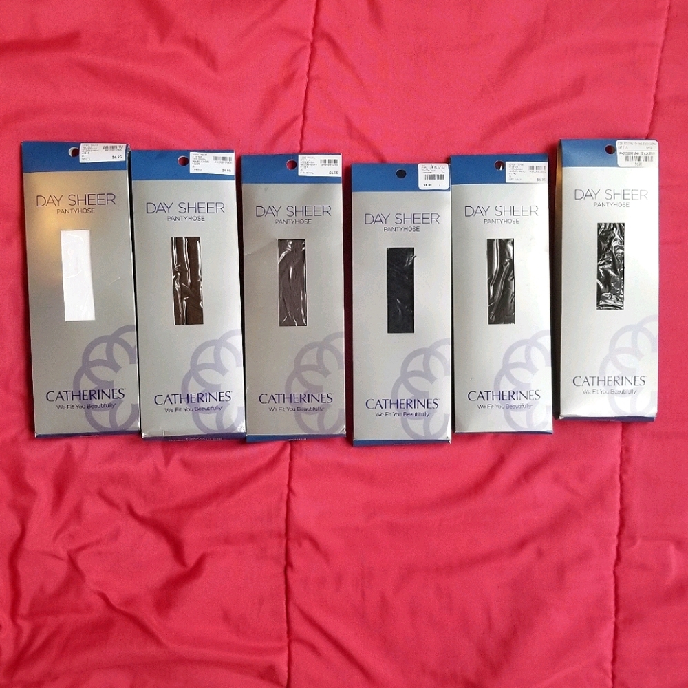 Catherine's Plus Size Day Sheer Tights Bundle Sz A